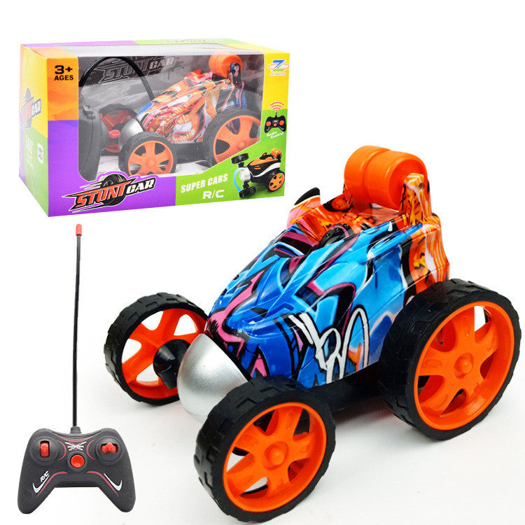 4571 factory remote control rollover Stunt Car rollover cart boy children''s stand hot selling electric toys